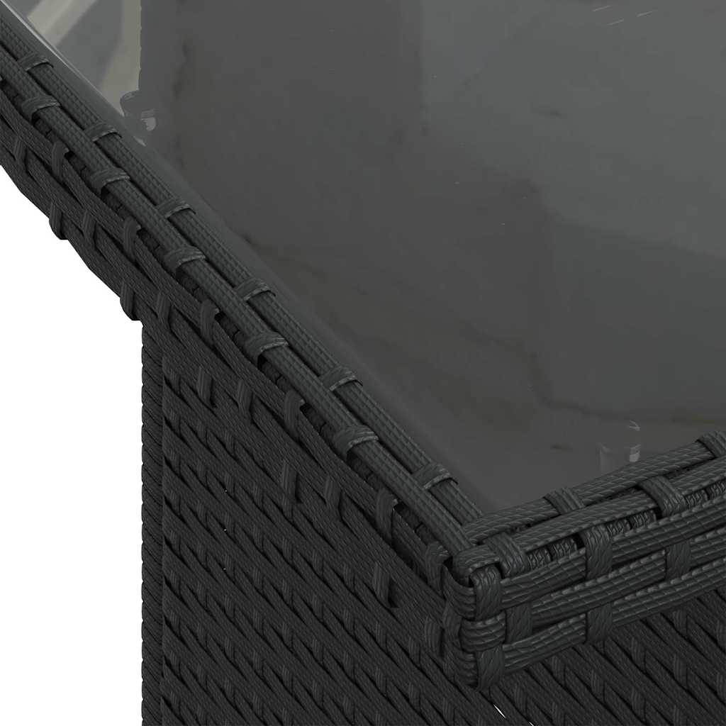 Set Divani da Giardino con Cuscini 8 pz Nero in Polyrattan | homemem39