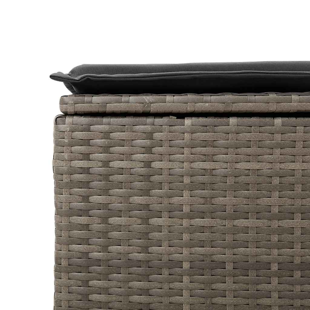 Set Divano Giardino 2 pz con Cuscini Grigio Polyrattan Acacia | homemem39