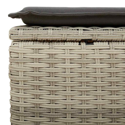 Divano Giardino 2pz con Cuscini Grigio Chiaro Polyrattan Acacia | homemem39