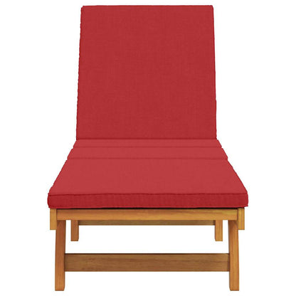 Lettino da sole con cuscino 1-persona Marrone 63 x 199 x 85cm