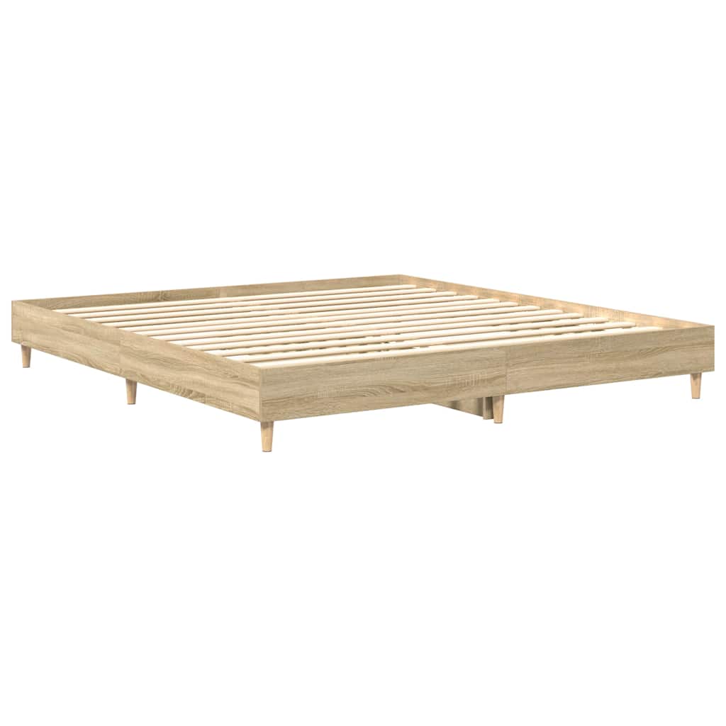 Giroletto senza Materasso Rovere Sonoma 200x200cm in Truciolato | homemem39