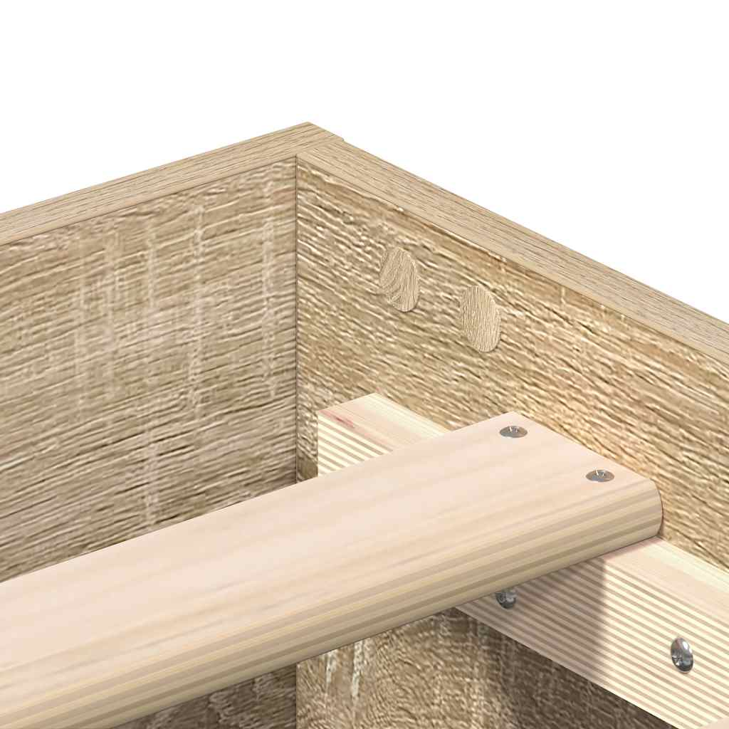 Giroletto senza Materasso Rovere Sonoma 200x200cm in Truciolato | homemem39