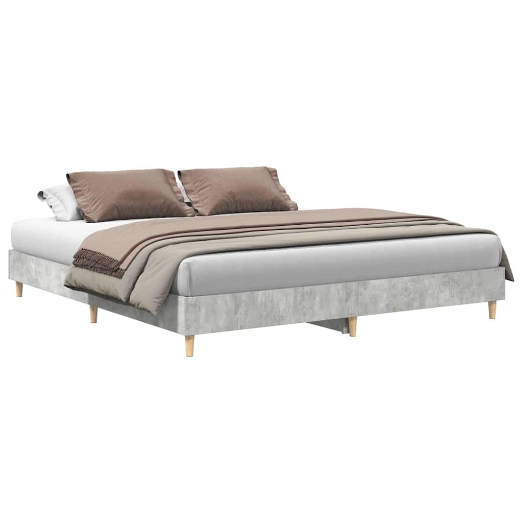 Giroletto senza Materasso Grigio Cemento 200x200 cm Truciolato