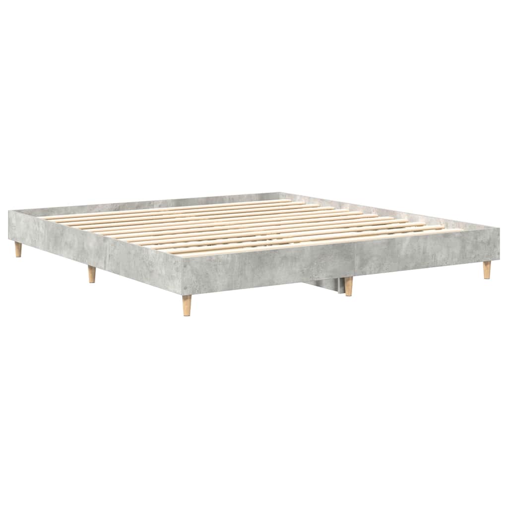 Giroletto senza Materasso Grigio Cemento 200x200 cm Truciolato