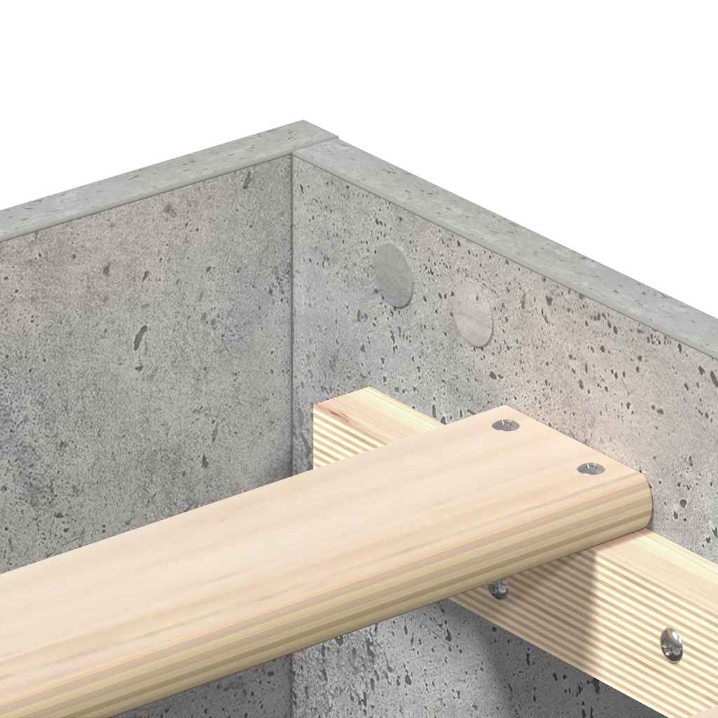 Giroletto senza Materasso Grigio Cemento 200x200 cm Truciolato