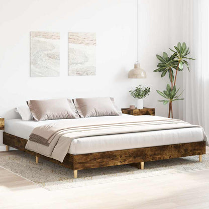 Giroletto senza Materasso Rovere Fumo 200x200 cm in Truciolato | homemem39