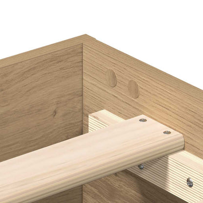 Giroletto senza Materasso Rovere Artigianale 200x200 cm - homemem39