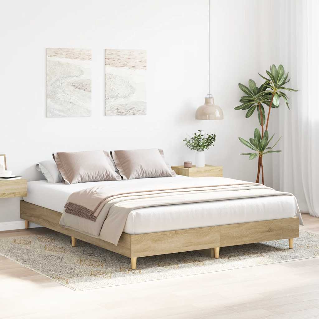 Giroletto senza Materasso Rovere Sonoma 140x200cm in Truciolato | homemem39