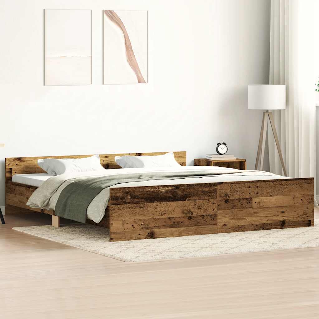 Giroletto senza Materasso Legno Antico 180x200 cm in Truciolato - homemem39