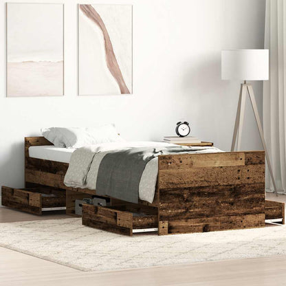 Giroletto senza Materasso Legno Antico 90x200cm in Truciolato | homemem39