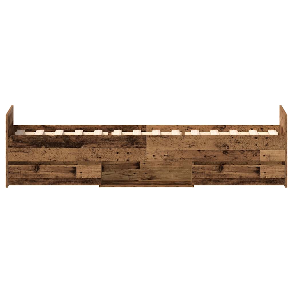 Giroletto senza Materasso Legno Antico 90x190cm in Truciolato