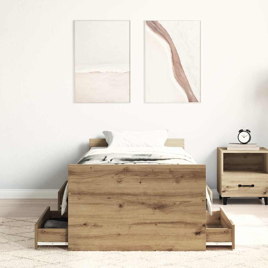Giroletto senza Materasso Rovere Artigianale 90x190cm | homemem39
