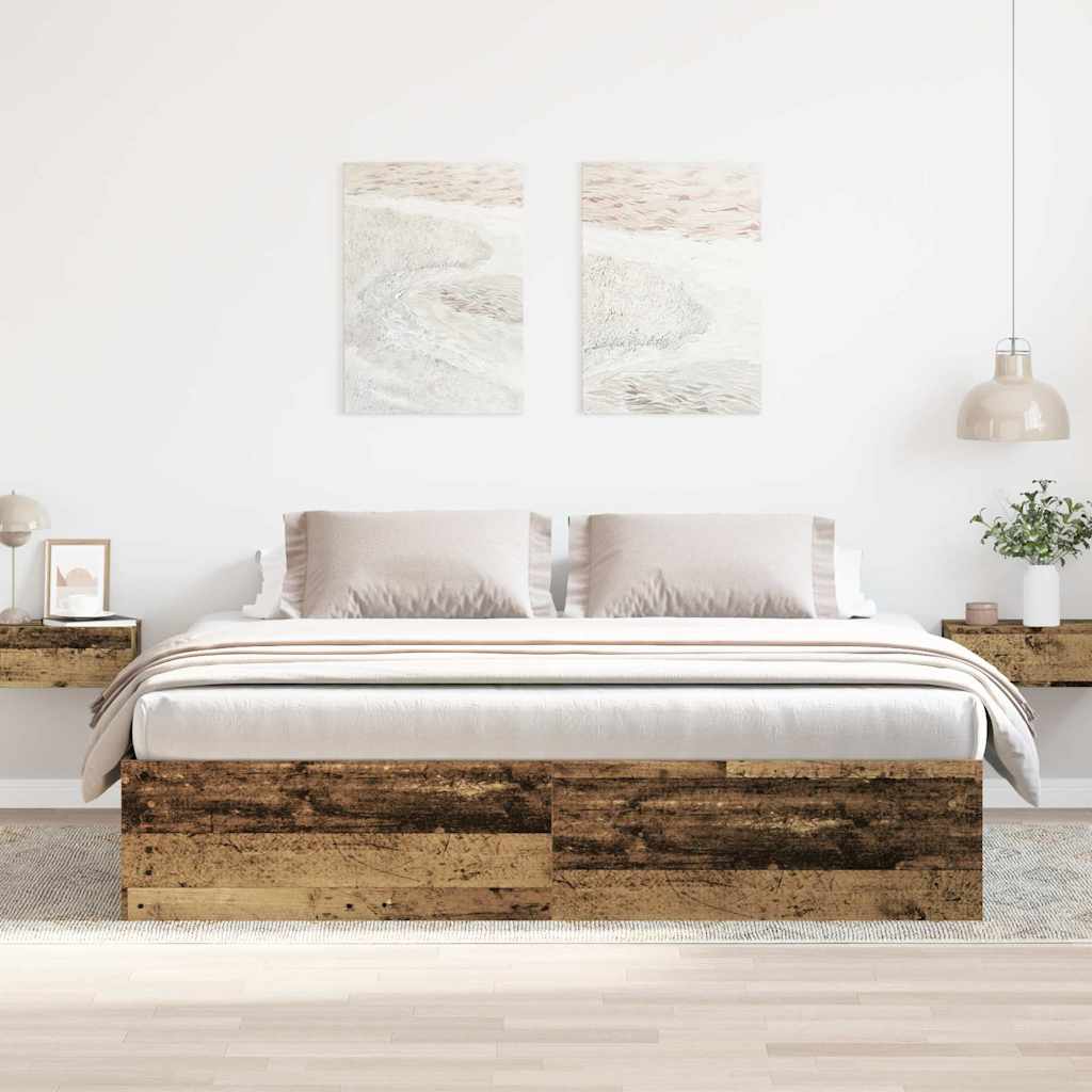 Giroletto senza Materasso Legno Antico 180x200 cm in Truciolato | homemem39