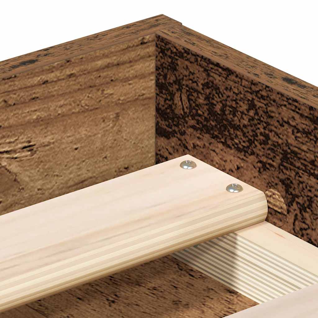 Giroletto senza Materasso Legno Antico 200x200 cm in Truciolato - homemem39