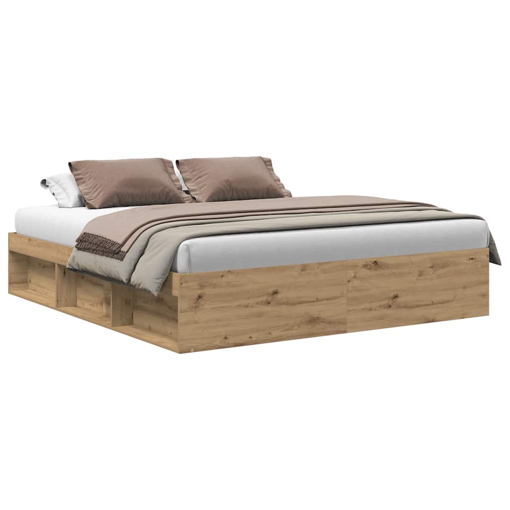 Giroletto senza Materasso Rovere Artigianale 200x200 cm | homemem39
