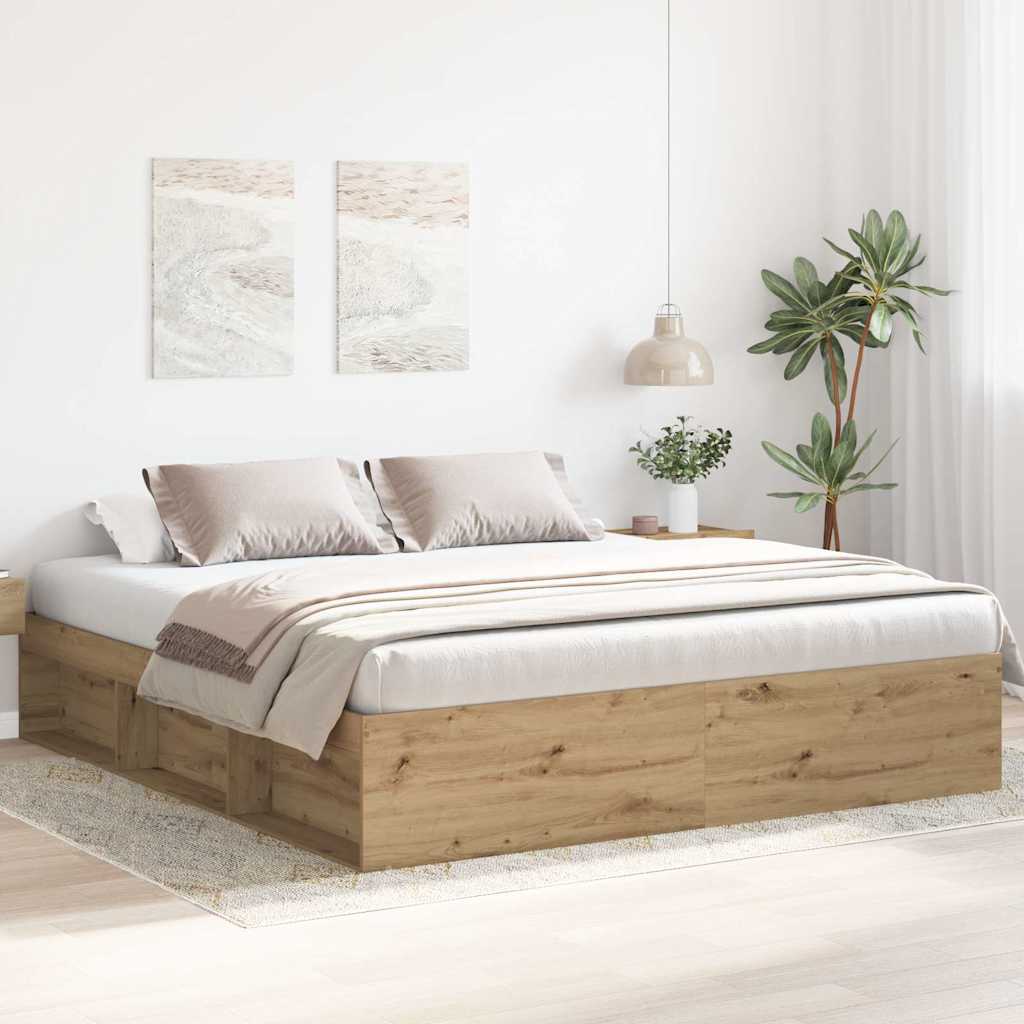 Giroletto senza Materasso Rovere Artigianale 200x200 cm | homemem39