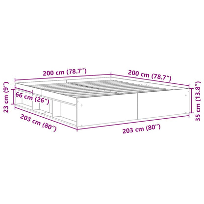 Giroletto senza Materasso Rovere Artigianale 200x200 cm | homemem39