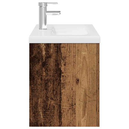 Mobile da Bagno con Lavabo Integrato e Rubinetto Legno Antico | homemem39