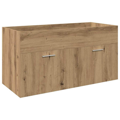Set Mobili da Bagno 3 pz Rovere Artigianale Legno Multistrato | homemem39
