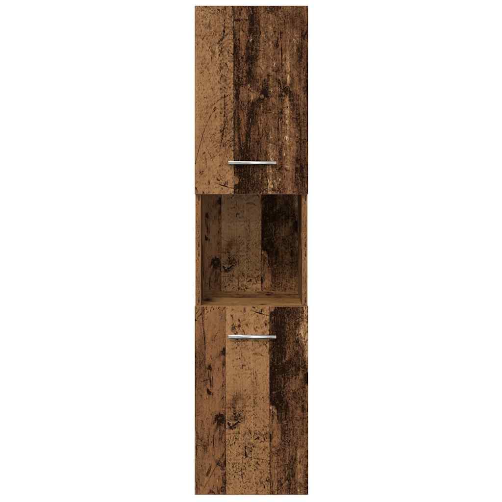 Set Mobili da Bagno 5 pz Legno Antico in Legno Multistrato