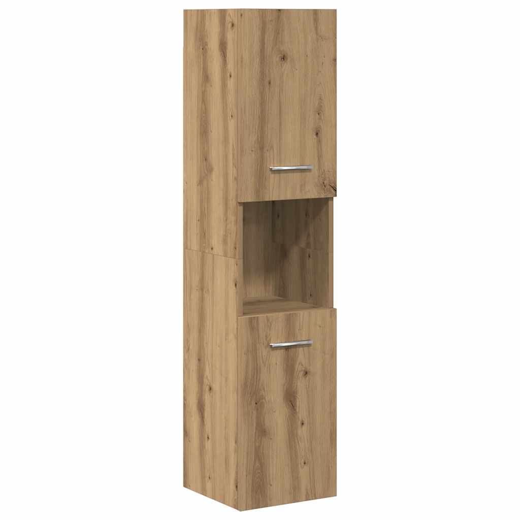 Set Mobili da Bagno 5 pz Rovere Artigianale Legno Multistrato