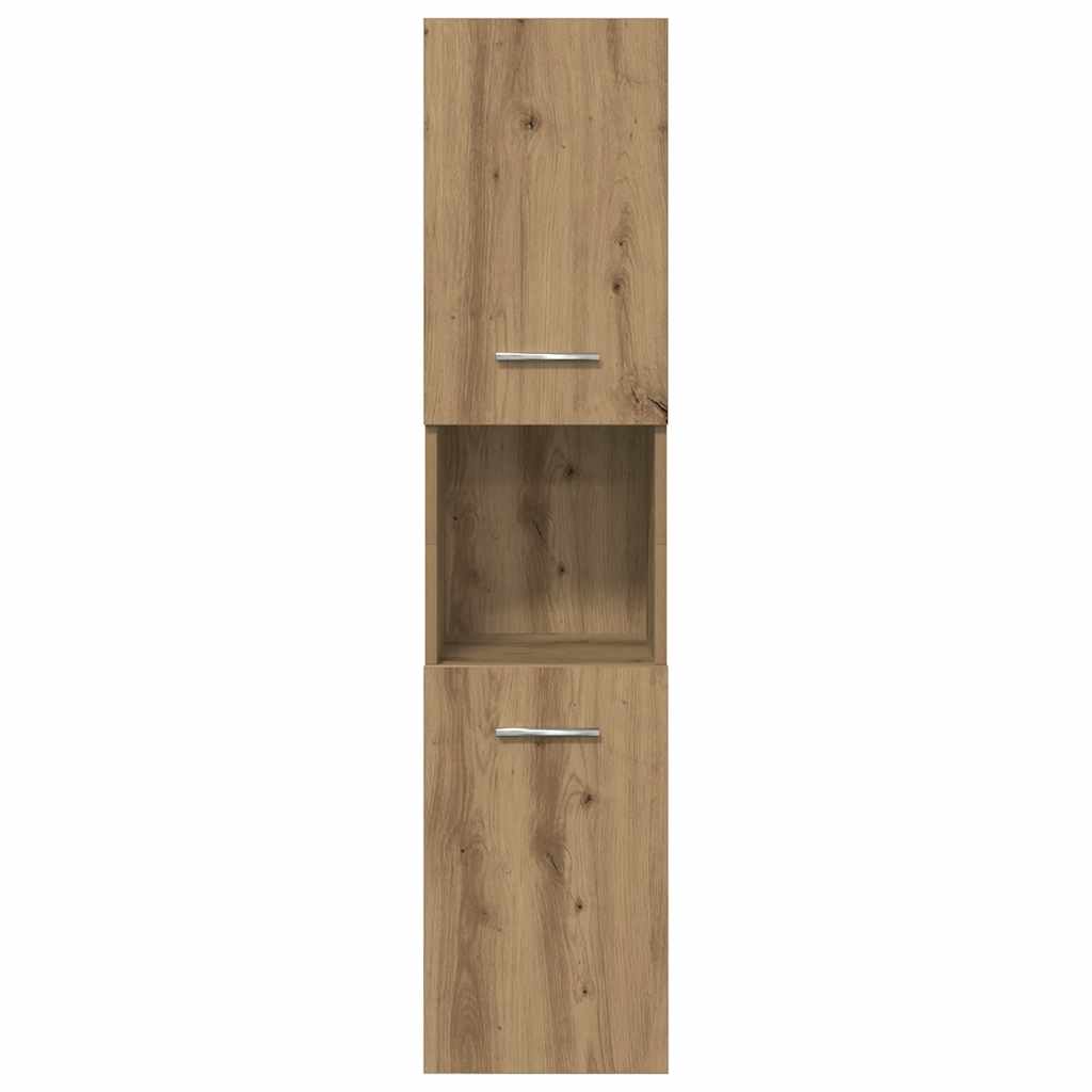 Set Mobili da Bagno 4 pz Rovere Artigianale Legno Multistrato | homemem39