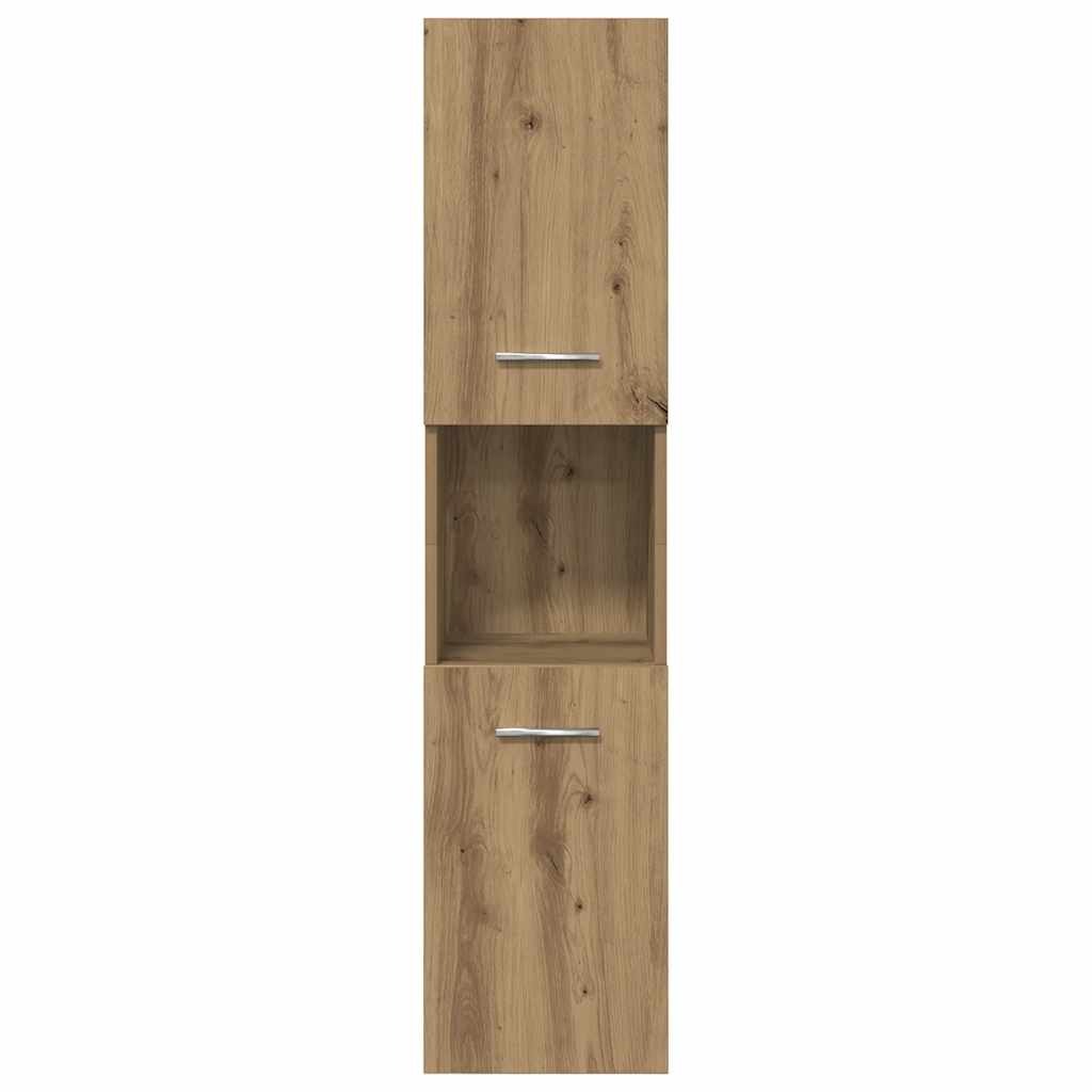 Set Mobili da Bagno 5 pz Rovere Artigianale Legno Multistrato