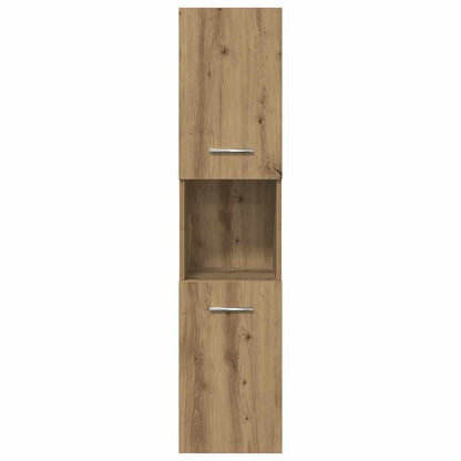 Set Mobili da Bagno 5 pz Rovere Artigianale Legno Multistrato