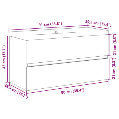 Mobile con Lavabo Integrato Legno Antico | homemem39