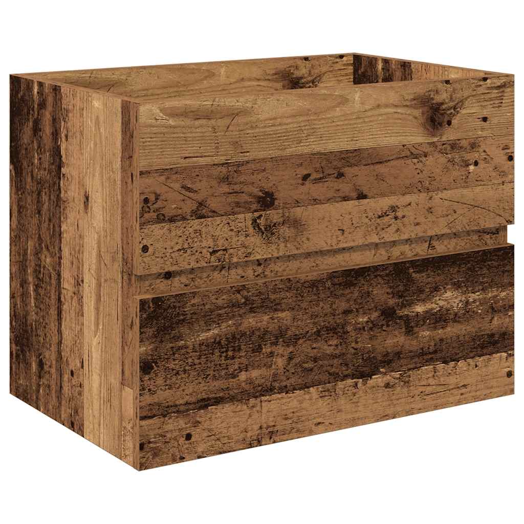 Mobile da Bagno con Lavabo Integrato e Rubinetto Legno Antico | homemem39