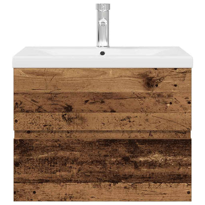 Mobile da Bagno con Lavabo Integrato e Rubinetto Legno Antico | homemem39