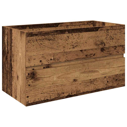 Mobile da Bagno con Lavabo Integrato e Rubinetto Legno Antico | homemem39