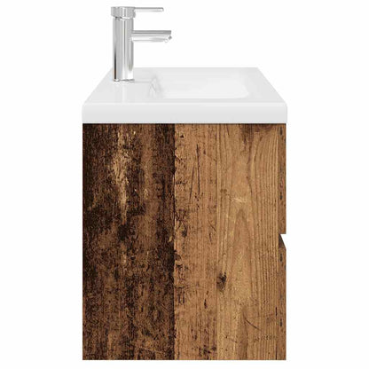 Mobile da Bagno con Lavabo Integrato e Rubinetto Legno Antico | homemem39