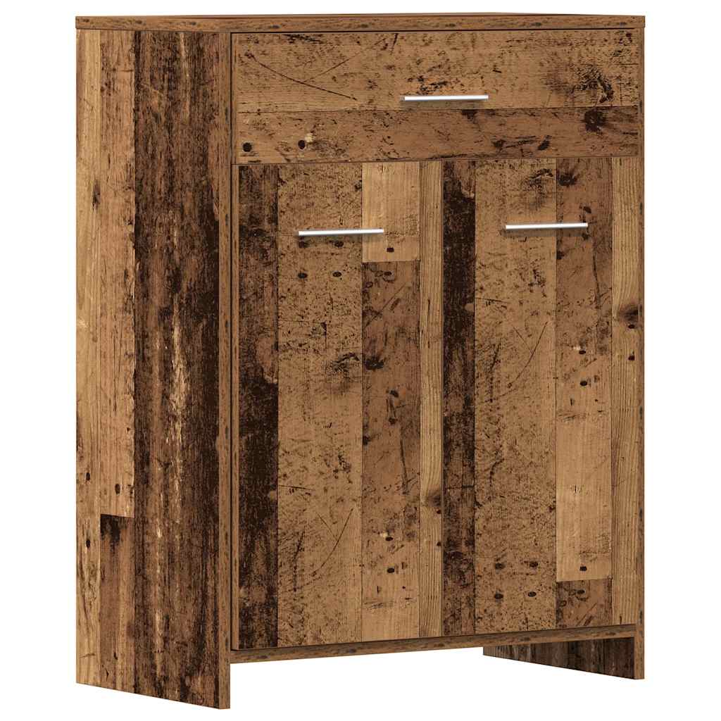 Set Mobili da Bagno 4 pz Legno Antico in Legno Multistrato | homemem39