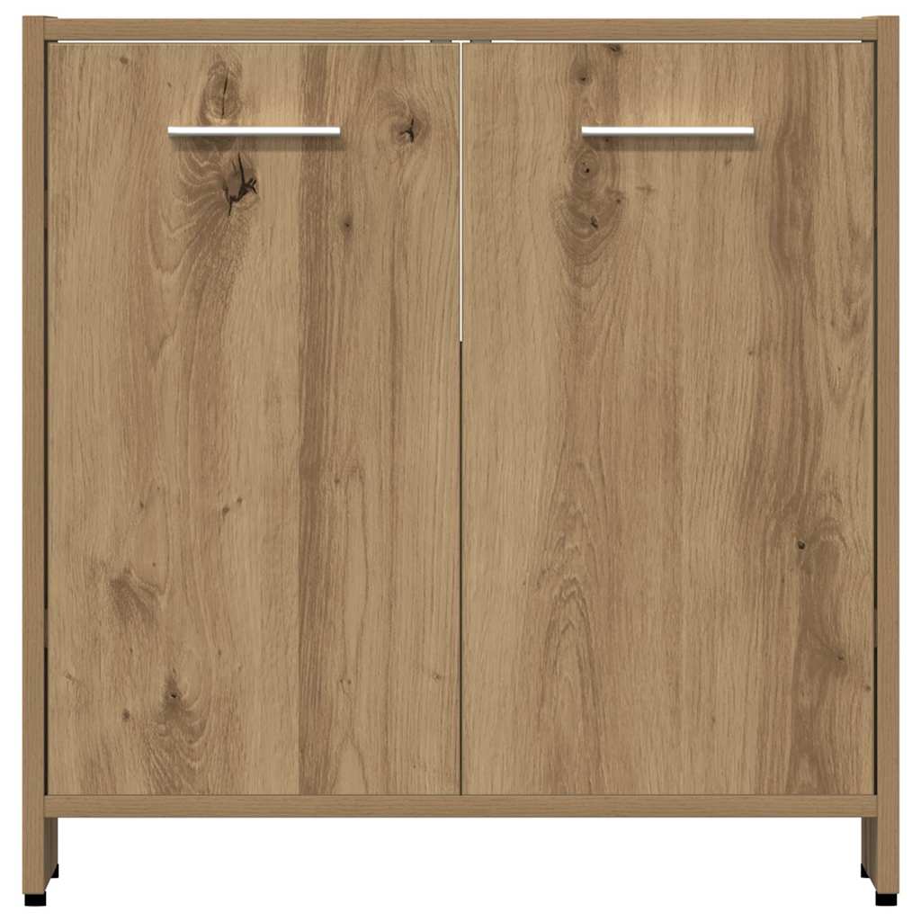 Set Mobili da Bagno 4 pz Rovere Artigianale Legno Multistrato | homemem39