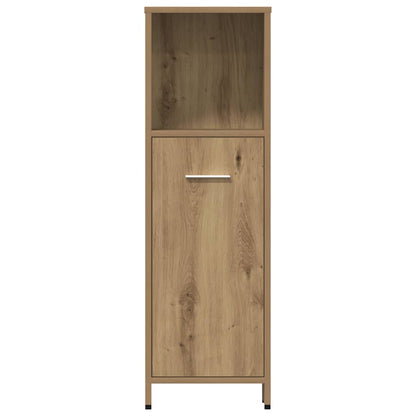 Set Mobili da Bagno 4 pz Rovere Artigianale Legno Multistrato