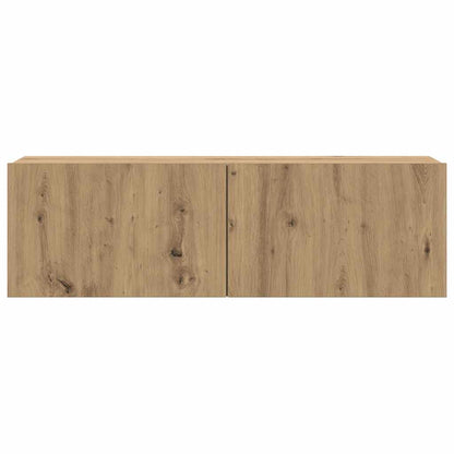 Set Mobile TV 8 pz Montato a Parete Rovere in Legno Multistrato - homemem39