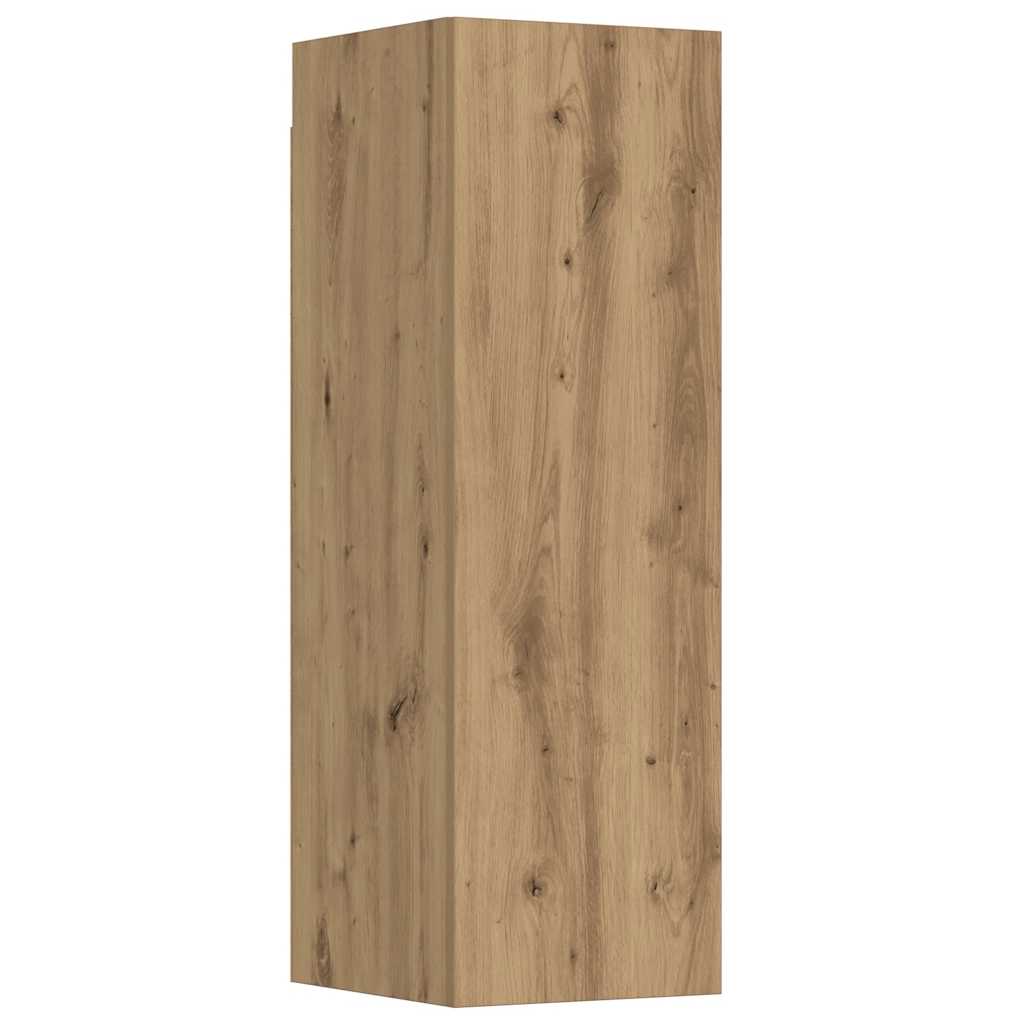 Mobili TV a Parete 3 pz Rovere Artigianale in Legno Multistrato - homemem39