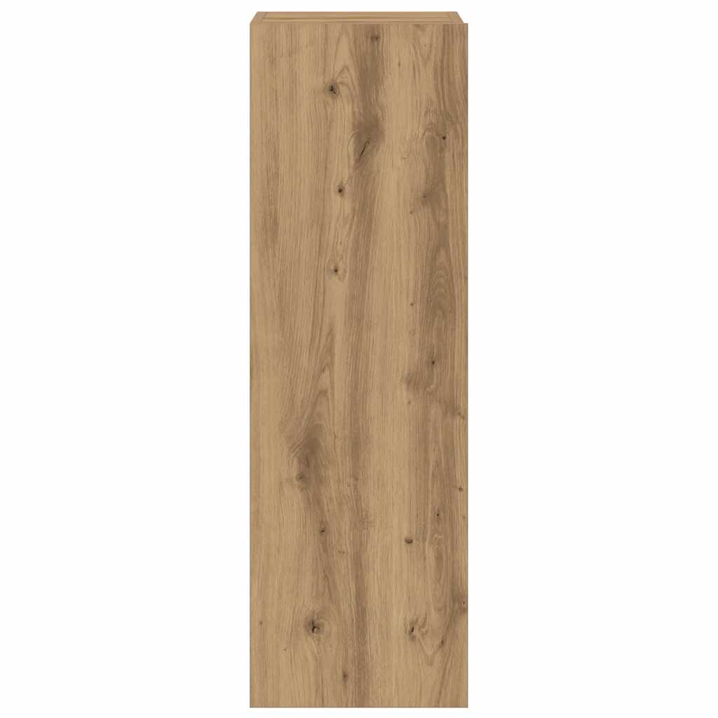 Mobili TV a Parete 5 pz Rovere Artigianale in Legno Multistrato