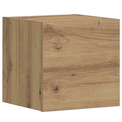 Mobili TV a Parete 3 pz rovere artigianale in legno multistrato
