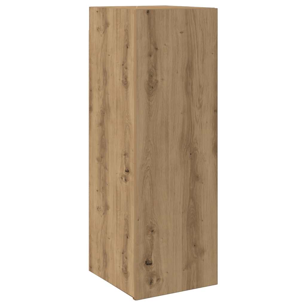 Mobili TV a Parete 3 pz rovere artigianale in legno multistrato