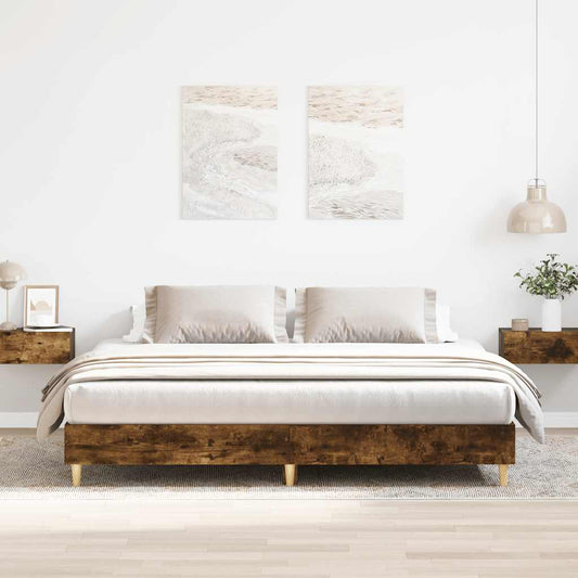 Giroletto senza Materasso Rovere Fumo 180x200 cm in Truciolato | homemem39