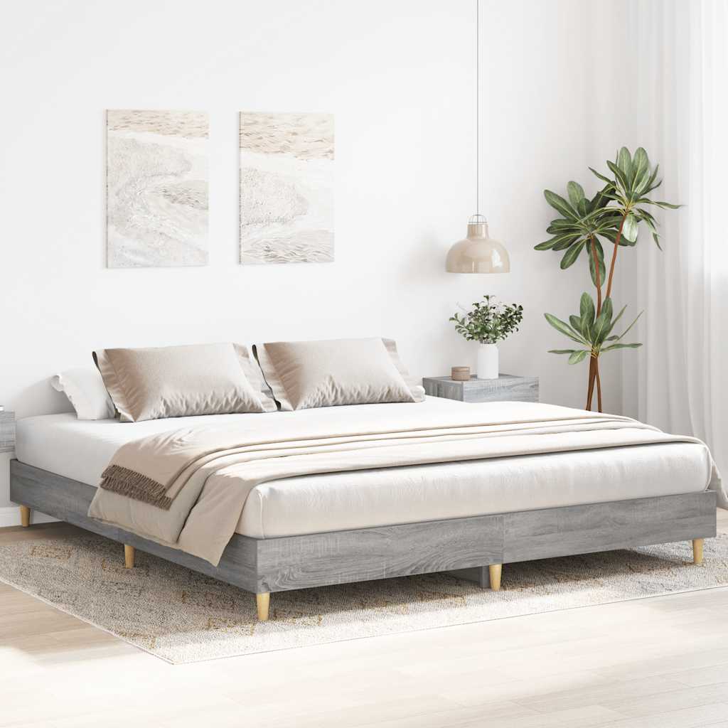 Giroletto senza Materasso Grigio Sonoma 180x200 cm Truciolato