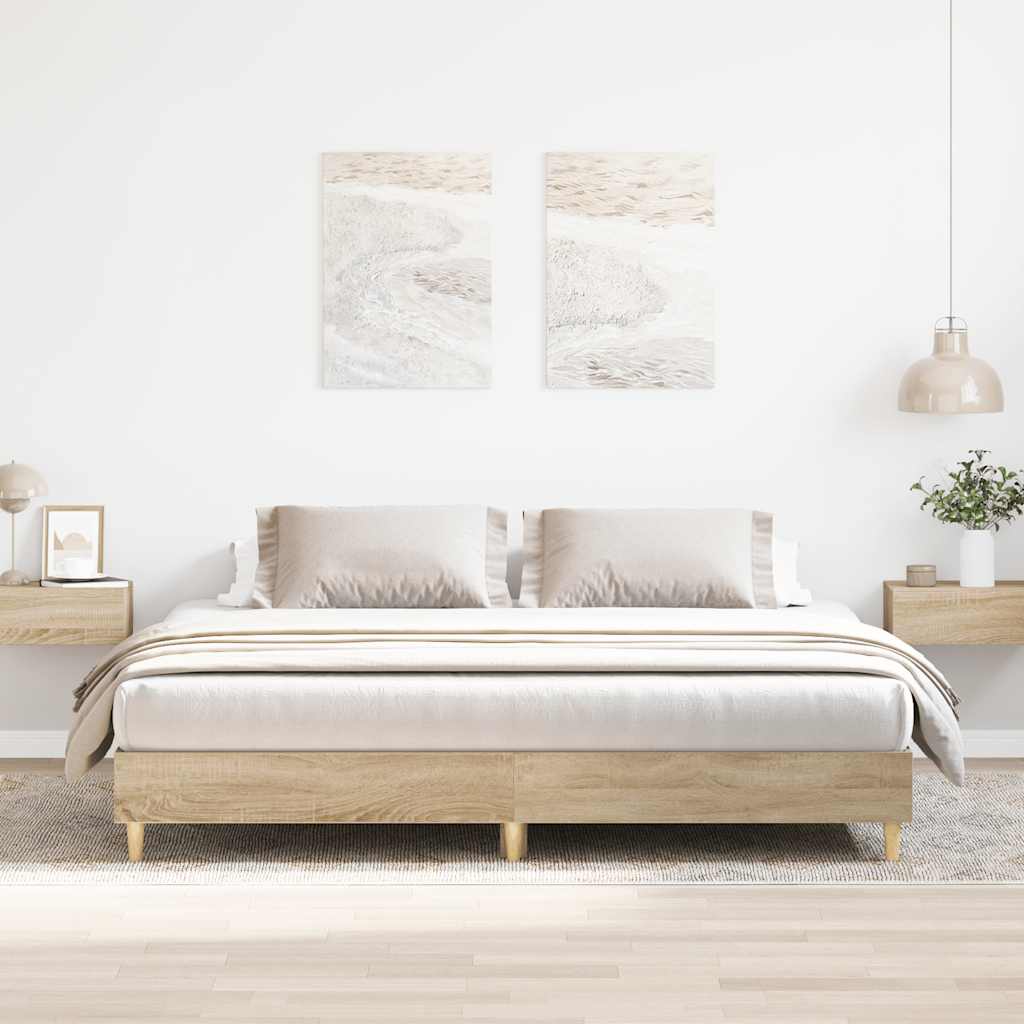 Giroletto senza Materasso Rovere Sonoma 160x200cm in Truciolato | homemem39