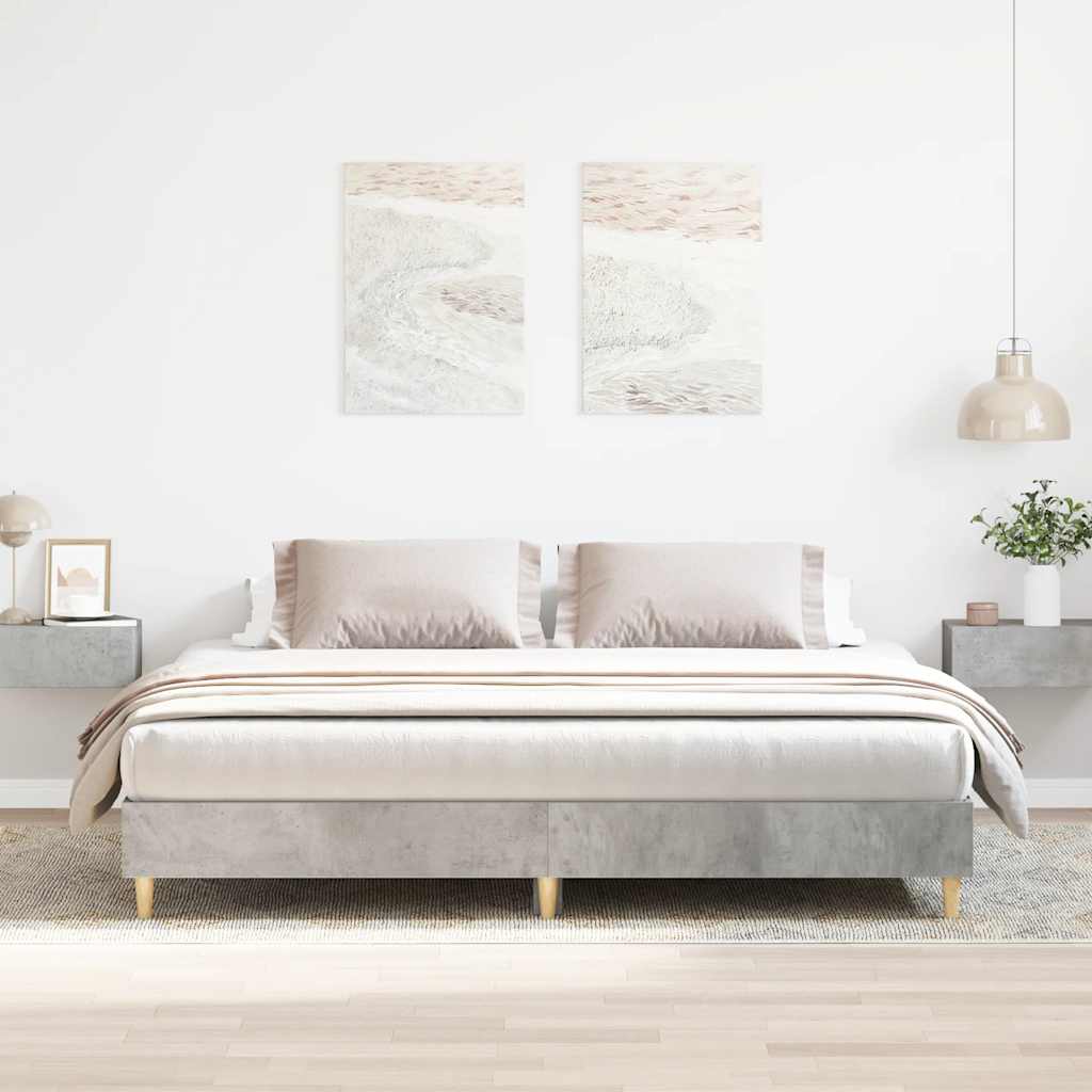 Giroletto senza Materasso Grigio Cemento 160x200cm Truciolato