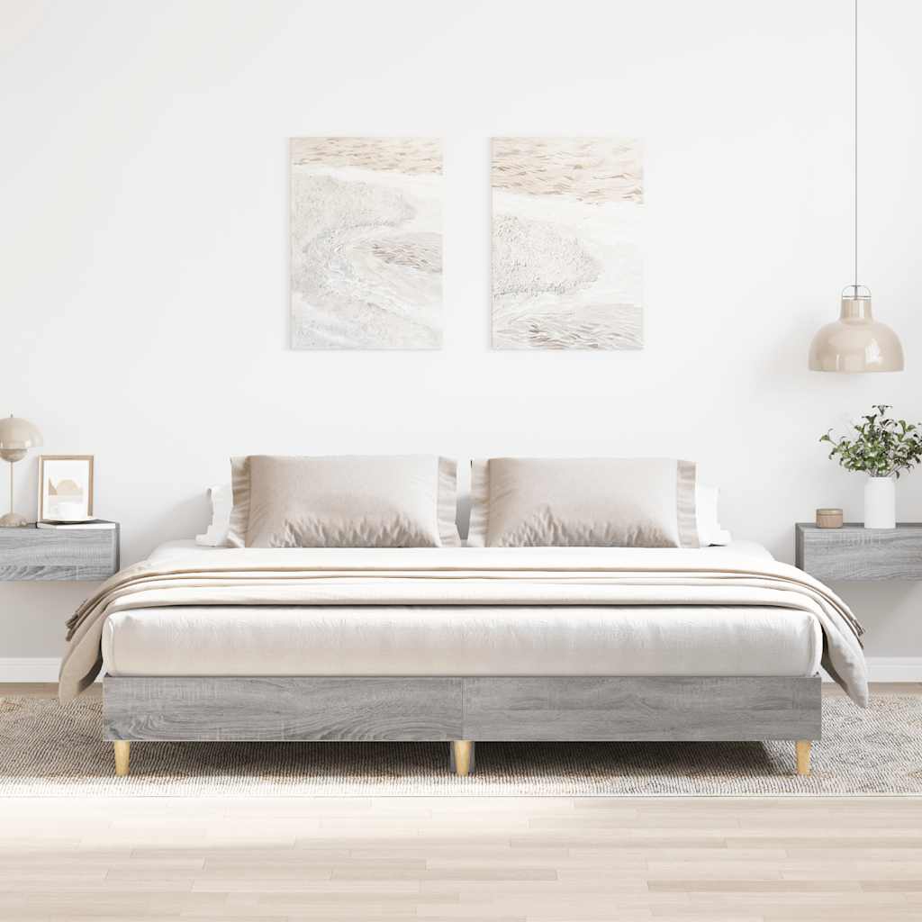 Giroletto senza Materasso Grigio Sonoma 160x200 cm Truciolato | homemem39