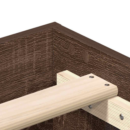 Giroletto senza Materasso Rovere Marrone 160x200 cm Truciolato