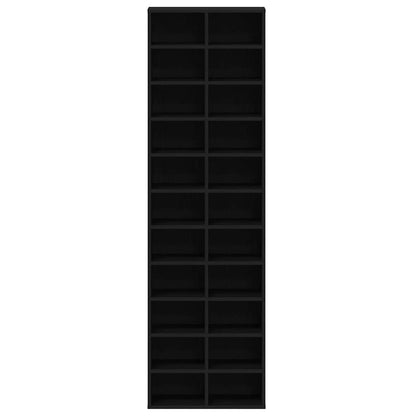 Scarpiera Rovere Nero 54x34x183 cm in Legno Multistrato - homemem39