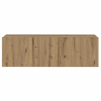 Set Mobile TV 8 pz Montato a Parete Rovere in Legno Multistrato - homemem39