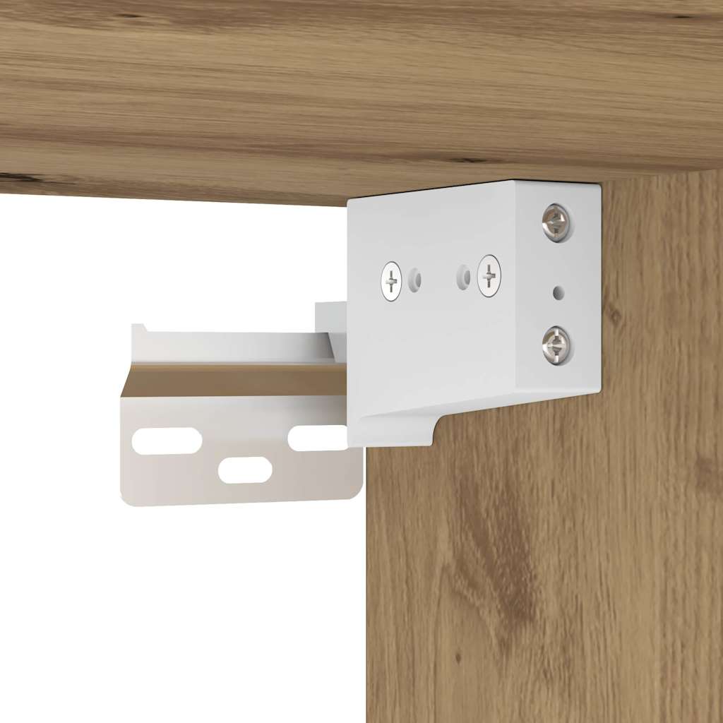 Set Mobile TV 8 pz Montato a Parete Rovere in Legno Multistrato - homemem39